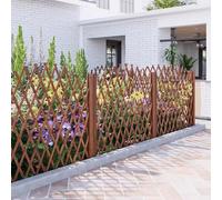 Retractable Outdoor Fence, Expandable Wooden Garden Privacy Partition, Adjustable Trellis Plant Screen