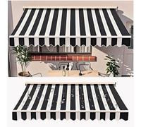 Retractable Outdoor Patio Awning Fabric Replacement - Polyester Canopy Cover for Garden, Deck, Balcony (Fabric Only)