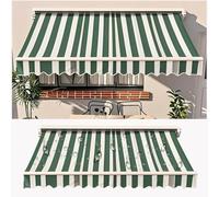 Retractable Outdoor Patio Awning Fabric Replacement - Polyester Canopy Cover for Garden, Deck, Balcony (Fabric Only)