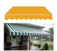 Retractable Outdoor Patio Awning Replacement Fabric Waterproof Sunshade Canopy Cover for Deck Balcony & Window - Yellow 2.5m 3.0m 3.6m (500x250cm)