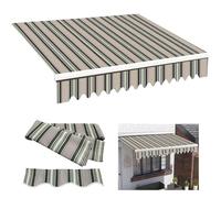 Retractable Outdoor Patio Canopy CoverUV & WaterResistant 280g/m² Polyester for Deck & Balcony MultiStriped Design Size 5x3.5mPerfect for Sun Protection