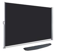 Retractable Outdoor Privacy Screen for Garden, Balcony, 140 x 300 cm, Black