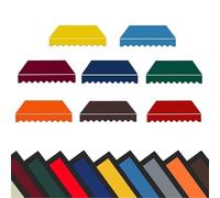 Retractable Outdoor Sun Shade Awning Cover - Waterproof Manual Replacement Fabric Top for Patio Burgundy 12x10ft (365x300cm) - UV Protection & Easy Installation