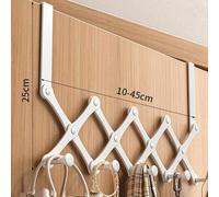 Retractable Over Hooks with Shelf - No Drill Space-Saving Organizer for Clothes Hangers J1C0 Accessories Stor Back