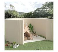 Retractable Paper Room Divider, L 4.9/5.2/5.5/5.9/6.5/7.2/7.9/8.5/9.2/9.8FT Foldable Partition Wall Privacy Screen, Lightweight Stretchable Accordion Paper Wall(H 1.7m/5.5ft,L 3m/9.8ft)
