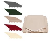 Retractable Patio Aw Fabric Replacement Outdoor Sunshade Canopy Garden Shade Cloth Waterproof Canvas for Deck/Porch Khaki 16x10ft (485x300cm)
