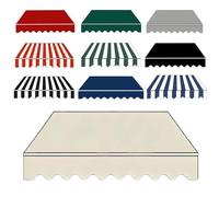 Retractable Patio Aw Replacement Fabric 8x9ft Valance for Sunshade Fits 6.5ft 8ft 13ft 23ft Aw Ideal for Garden Shop & Courtyard (Beige)
