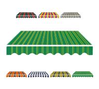Retractable Patio Awning 15x5ft Sun Shade Canopy for Outdoor Door, Window, Restaurant, Cafe, Courtyard, Balcony - Green Shelter Cover (4.5x1.5m)