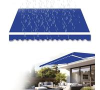 Retractable Patio Awning 4.5x, Waterproof Solar Shade Canopy, Heavy-Duty 300G Polyester, Outdoor Sun Protection, Dark Blue, Perfect for Decks and Patios