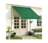 Retractable Patio Awning 400CM - Waterproof UV-Resistant Canopy for Balconies Entrances & Outdoor Areas - Easy Installation Dark Green Shade Solution