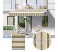 Retractable Patio Awning Canopy | UV & Water-Resistant 280gsm Polyester Shade Cover | Collapsible Outdoor Carport Tent | Portable Frameless Sun Shelter (Color: A, Size: 19)