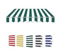Retractable Patio Awning Fabric 12x10ft Replacement Canvas - Waterproof Sunshade Canopy Cover for Deck & Yard - Green 10x5ft/3x1.5m Outdoor Shade Solution