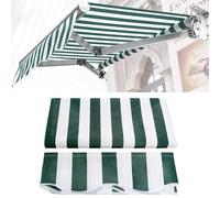 Retractable Patio Awning Fabric Replacement 13'x8' - Waterproof Outdoor Sunshade Canopy Cover with UV Protection & Valance for Garden Deck or Patio Use