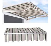 Retractable Patio Awning Fabric Replacement Manual/Electric Sun Shade Waterproof 280g/m² Polyester for Balcony Deck Awning Custom Size: 5x1m