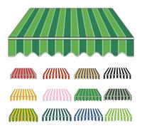 Retractable Patio Awning Fabric Replacement Waterproof Polyester Shade Cover Outdoor Sunshade Awning Cover Canopy Covers Manual Awning Garden Patio Canopy,012,500x150cm