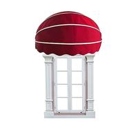 Retractable Patio Awning Manual Canopy Waterproof Sunshade Collapsible Frame Outdoor Shade Solution for Home & Advertising (Red Size: 90cm)