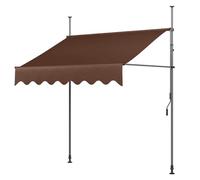 Retractable Patio Awning, Replacement Awning Fabric,Height Adjustable Waterproof Canopy Outdoor Canopy Manual Roll-Up Awning with Valance, Water-Repellent Durable, with Uv Protection, Shade Canvas