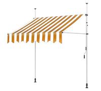 Retractable Patio Awning, Replacement Awning Fabric,Height Adjustable Waterproof Canopy Outdoor Canopy Manual Roll-Up Awning with Valance, Water-Repellent Durable, with Uv Protection, Shade Canvas