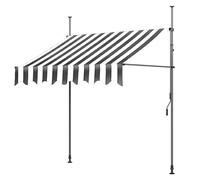 Retractable Patio Awning, Replacement Awning Fabric,Height Adjustable Waterproof Canopy Outdoor Canopy Manual Roll-Up Awning with Valance, Water-Repellent Durable, with Uv Protection, Shade Canvas