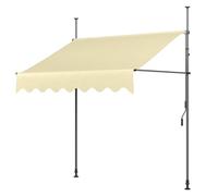 Retractable Patio Awning, Replacement Awning Fabric,Height Adjustable Waterproof Canopy Outdoor Canopy Manual Roll-Up Awning with Valance, Water-Repellent Durable, with Uv Protection, Shade Canvas