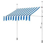 Retractable Patio Awning, Replacement Awning Fabric,Height Adjustable Waterproof Canopy Outdoor Canopy Manual Roll-Up Awning with Valance, Water-Repellent Durable, with Uv Protection, Shade Canvas