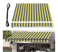 Retractable Patio Awning Replacement Canvas 8x7ft & 12x10ft, UV Protection Fabric for Shops, Restaurants, Cafes - Large Size 19x13ft, Stylish Color A