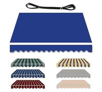 Retractable Patio Awning Replacement Fabric, 100% Polyester Outdoor Sunshade, UV Protection Canopy, Deck Awning, Size: 6x3.5m, Dark Blue Color, Perfect for Outdoor Spaces