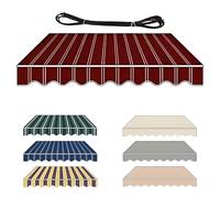 Retractable Patio Awning Replacement Fabric 100% Water-Resistant 280g Sunshade Canopy Cover for Doors & Decks - Red 16x11.5ft Durable Outdoor Shade ution