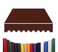 Retractable Patio Awning Replacement Fabric 12' x 10' Outdoor Sunshade Canopy for Deck Balcony Window & Door Brown (Without Frame 300x200cm)