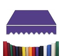 Retractable Patio Awning Replacement Fabric 12' x 10' Outdoor Sunshade Canopy for Deck Balcony & Yard UV Protection Weather Resistant (Purple 13x10ft)