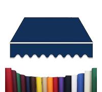 Retractable Patio Awning Replacement Fabric 12' x 10' Sunshade Canopy for Outdoor Deck Yard Balcony - Blue 13x6.5ft (Without Frame)
