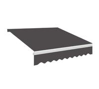 Retractable Patio Awning Replacement Fabric 250x200cm & 400x250cm Sunshade Canopy with Valance for Balcony (Gray 12x6.5ft/365x200cm)