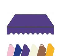 Retractable Patio Awning Replacement Fabric 250x200cm, Waterproof Canopy Material with Valance for Outdoor Use, 13x5ft Purple Shade Cover for Doors and Patios