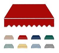 Retractable Patio Awning Replacement Fabric 4x3.0m Waterproof Outdoor Canopy Cover for Patio Door - Red (2x1.5m / 6.5x5ft)