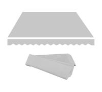 Retractable Patio Awning Replacement Fabric - Light Grey 500x250cm Canopy Cover, Easy Install Outdoor Shade Solution for 2.0m & 5.0m Awnings