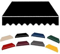 Retractable Patio Awning Replacement Fabric UV-Resistant Polyester Shade Cover for Garden Courtyard 400x350cm - Ideal for Outdoor Use Easy Installation