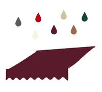 Retractable Patio Awning Replacement Fabric - Water-Resistant Sun Shade Canopy for Window & Door Burgundy 16x13ft (5x4m) Outdoor Shelter Cover