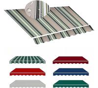 Retractable Patio Awning Replacement Fabric - Waterproof Canopy Top Cover 280g Striped Polyester - Outdoor Sun Shelter for Yard Deck Balcony (8x7ft Multi-Stripe)