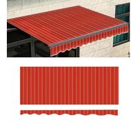 Retractable Patio Awning Replacement Fabric, Waterproof Polyester Canopy for Outdoor Shade, UV Protection, Striped Design, 3.5x1.5m Size
