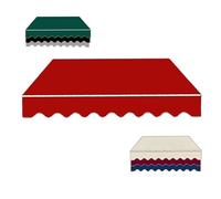 Retractable Patio Awning Replacement Fabric with ValanceWaterproof Outdoor Canopy for Garden Deck and Terrace400x350cm Red Awning Cover Fits 200cm to 360cm Frames