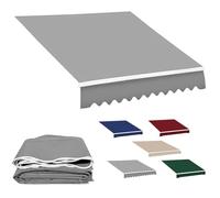 Retractable Patio Awning Replacement - Water-Resistant Polyester Sunshade Canopy for 10' to 16' Courtyards - Outdoor Protection in Gray (L: 7m x W: 1.5m)