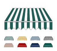 Retractable Patio Awning Replacement500x300 cm Waterproof Sun Shade Cover forDoors Markets Decks & PatiosGreen (16.5x10ft) UV Protection Easy Installation