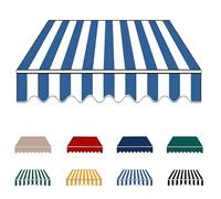 Retractable Patio Awning ReplacementWaterproof Sun Shade Cover forDoors Markets Decks and PatiosBlue 13x6.5ft (400x200cm) UV Protection Outdoor Canopy