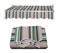 Retractable Patio Awning Waterproof Sun Shade Cover for Garden Terrace Courtyard Replacement Fabric 3x2m Pergola Canopy Outdoor UV Protection Perfect for Decks.