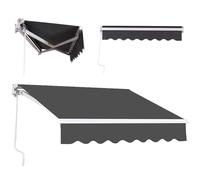 Retractable Patio Awning with Adjustable Canopy & Aluminum Frame Outdoor Shade for Windows Doors GardensUV Protection Easy Installation Stylish Design