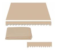 Retractable Patio Canopy Replacement Fabric 100% Waterproof 300g Polyester Fits 8ft-20ft Decks Outdoor Sunshade Cover Size: 22.9x4.9ft Color: Sand