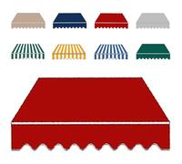 Retractable Patio Canopy Replacement Fabric 2.5x2m 3.5x2.5m 4x3mWeatherproof Protective Cover for Outdoor Awnings (Red 4.5x2.5m/15x8ft)