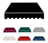 Retractable Patio Canopy Replacement Fabric 8ft 10ft 12ft 13ft 15ft Waterproof Polyester for Shops Restaurants Gardens - Black 8x9ft Sunshade Cover