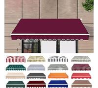 Retractable Patio Canopy Replacement Fabric Waterproof Polyester Sune for Outdoor Use 2m to 5m with Valance A (6.6x5ft) 2x1.5m and UV Resistant