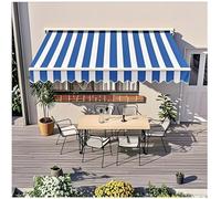 Retractable Patio Canopy Replacement - Waterproof Polyester Sunshade Fabric for Garden & Patio, 10x8 ft, Blue, UV Protection, ty Outdoor Aw Cover